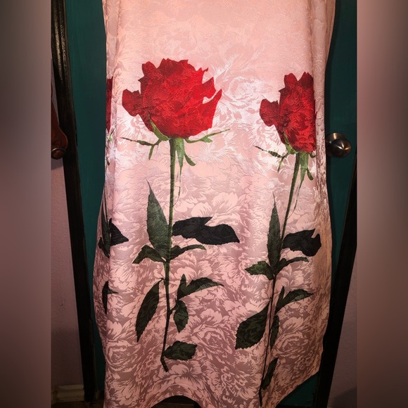 Baby Pink Red Rose Shift Dress 🌹 - Picture 8 of 15